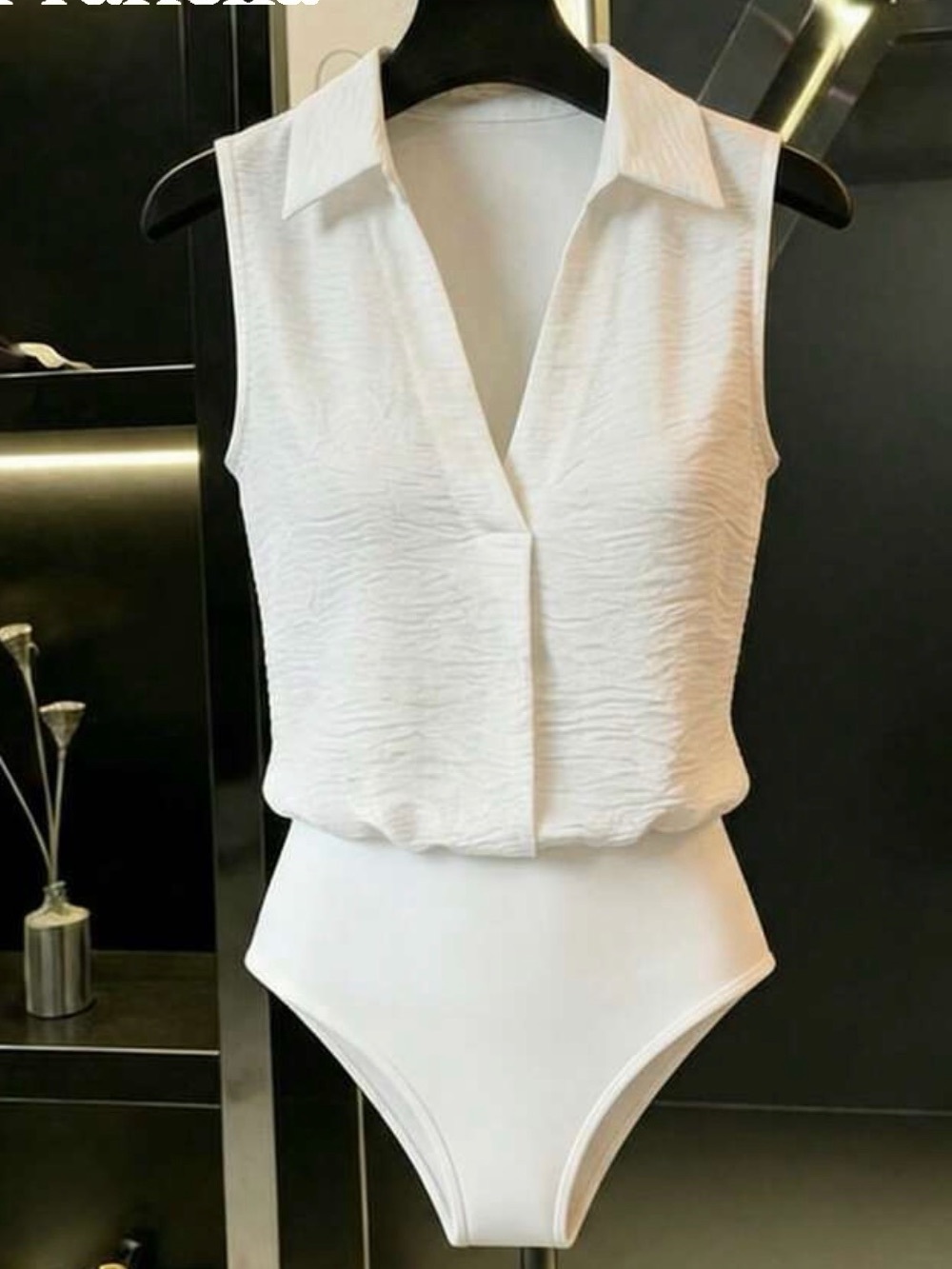 White elegant body suit